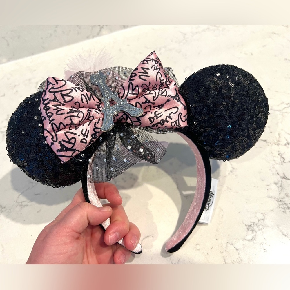 Black and Pink Parisian Disney Mouse Ears